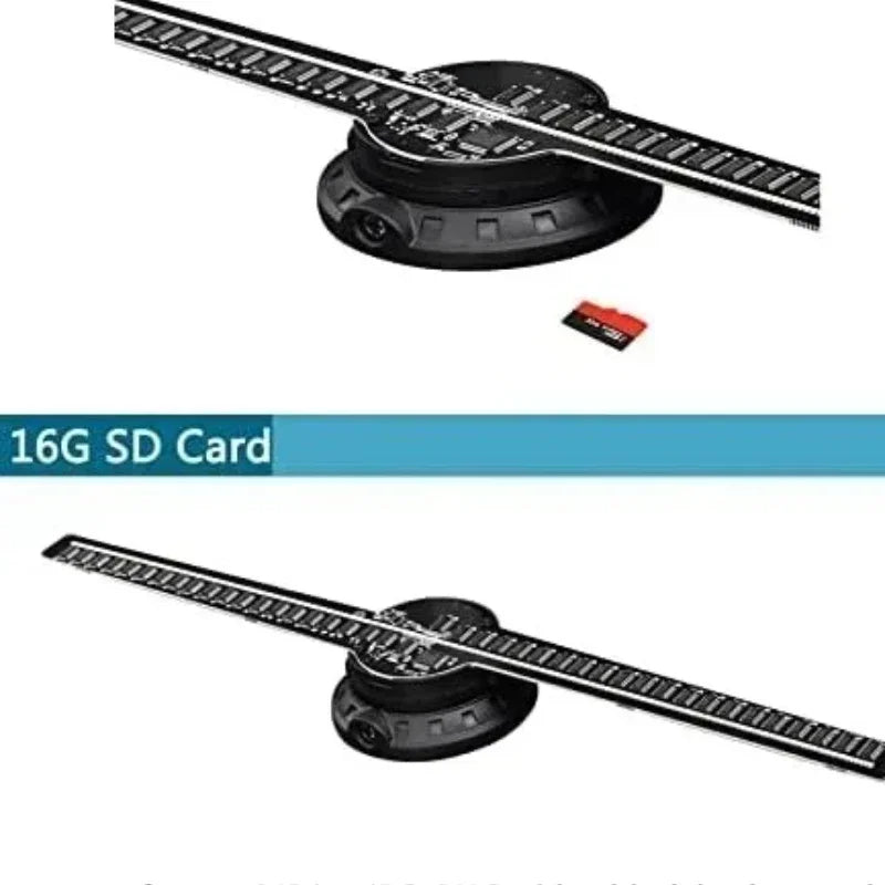 Revolutionary 3D Hologram Fan Projector - Captivating Advertising Display Light for Stores, Bars, Parties, and Holidays