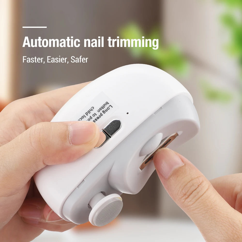 Revolutionary Electric Nail Clipper and Polisher - Rechargeable Automatic Nail Trimmer for Effortless Manicure at Home or On-the-Go