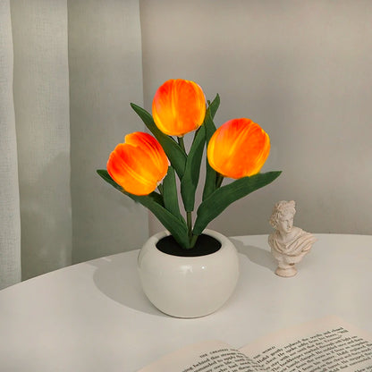 Enchanting LED Tulip Lamp - Romantic Flower Atmosphere Desk Light for Bedroom and Gifts