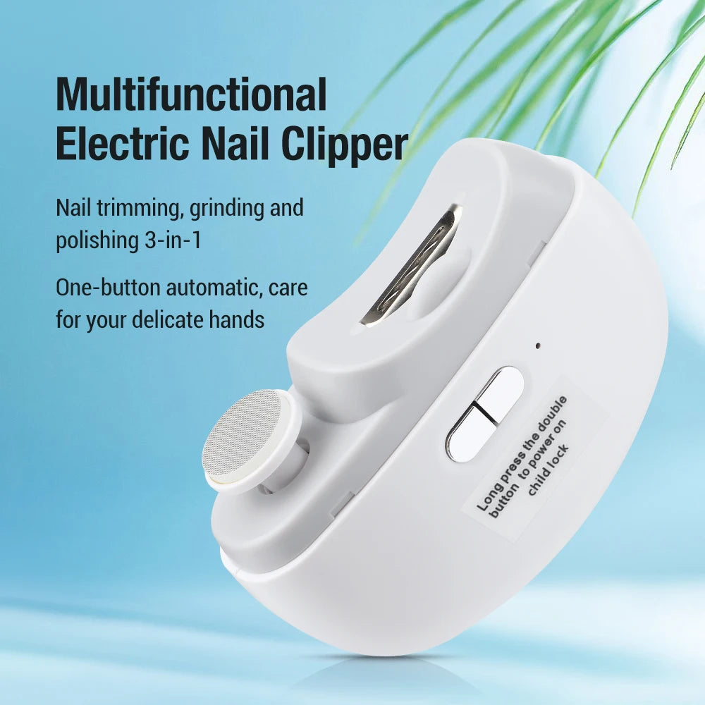 Revolutionary Electric Nail Clipper and Polisher - Rechargeable Automatic Nail Trimmer for Effortless Manicure at Home or On-the-Go