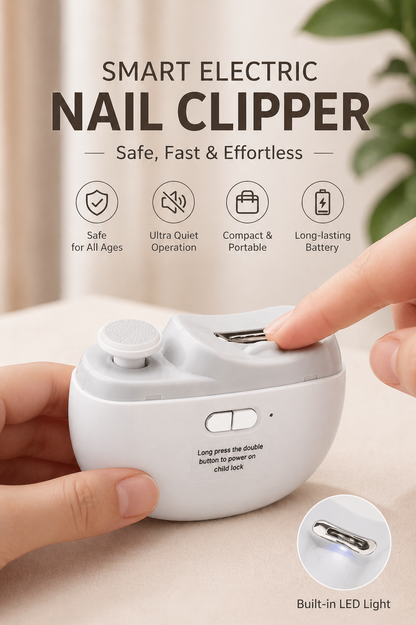 Revolutionary Electric Nail Clipper and Polisher - Rechargeable Automatic Nail Trimmer for Effortless Manicure at Home or On-the-Go
