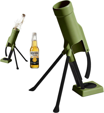 Transform Your Bottle Opening Experience with the 355ml Longneck Tactical Mortar Bottle Opener – Effortless, Fun, and Stylish in Green!
